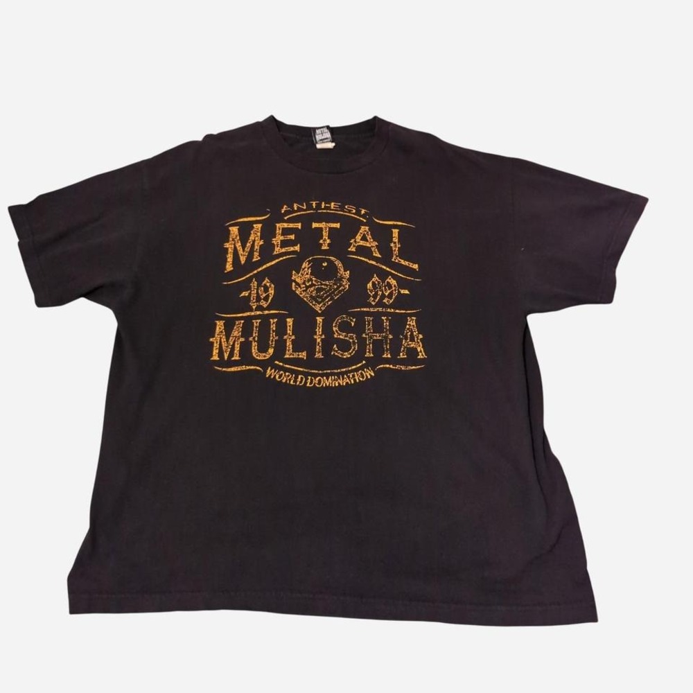 Black and‎ yellow Anti-Fa Metal Mulisha T-shirt
